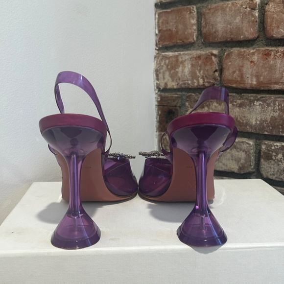 Amina Muaddi Begum Glass Slingback Lilac size 41 - Picture 3 of 11